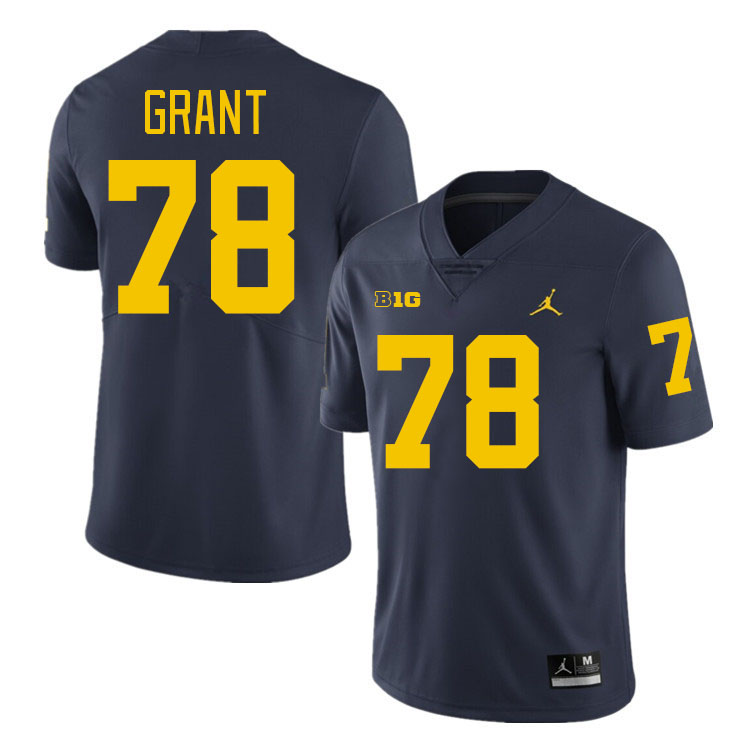 Kenneth Grant Michigan Jersey,Michigan Wolverines #78 Kenneth Grant Jersey Youth-Navy